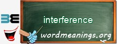 WordMeaning blackboard for interference